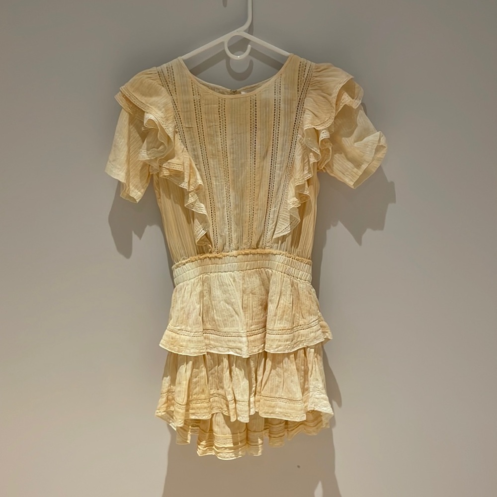 NWT SUPER RARE LoveShackFancy Natasha Ruffled Cotton Mini Dress